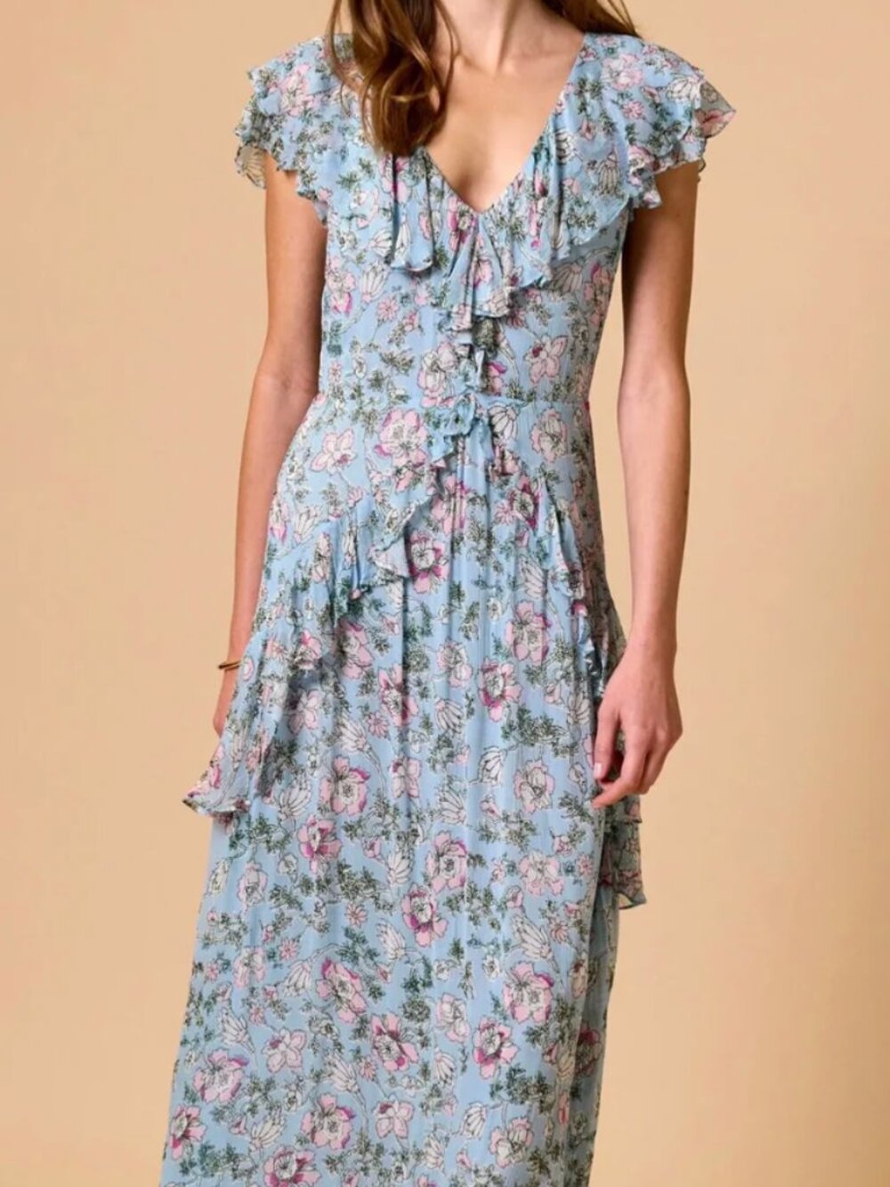 Sabina Ankle Dress in Luna Flora
